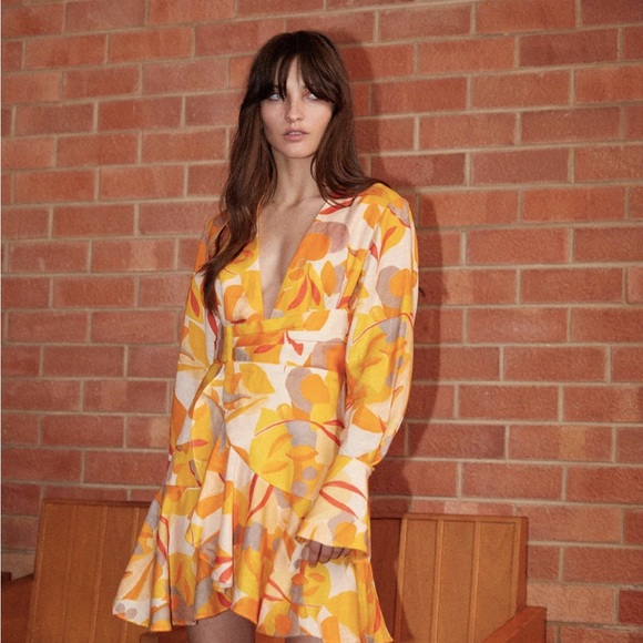 Vintage Dresses & Skirts - Corsica Linen Wrap Dress